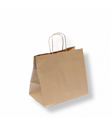 Bolsa Sos Especial Take Away Con Asa Rizada De Papel Kraft X