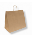 Bolsa SOS especial take away con asa rizada de papel kraft 36 + 21 x 33,5 cm 90g/m2