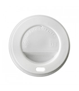 Tapa de PS blanca Ø 6.2 cm para vasos 605.001 y 606.001