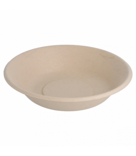 Plato hondo de caña de azúcar redondo crema Ø 19 cm 680 cl