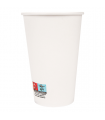 Vaso de cartón blanco  16 oz / 480 ml Ø  9,0/6,0 x 13,2 cm 300 + PE 18 g/m²