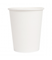 Vaso compostable de cartón water based blanco 8 oz / 240 ml Ø 8,0/5,6 x 9,2 cm