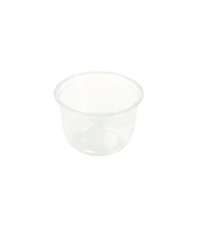 Vaso de PLA para postre transparente 145 ml Ø7,6 cm con tapa