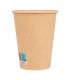 Vaso de cartón kraft nature 12 oz / 360 ml Ø  9,0/6,0 x 11,0 cm 300 + PE 18 g/m²