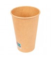 Vaso de cartón kraft nature 16 oz / 480 ml Ø  9,0/6,0 x 13.2 cm 300 + PE 18 g/m²