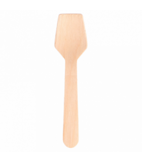 Cucharilla helado de madera natural 9,5 cm