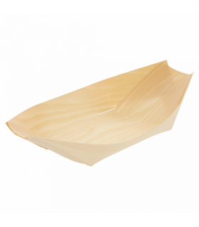 Barquilla hojuela de pino de madera natural 17 x 8,5 x 2 cm 150 ml