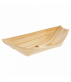 Barquilla hojuela de pino de madera natural 22,5 x 11 x 3 cm 450 ml