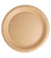 Plato de cartón compostable redondo kraft Ø 18 cm