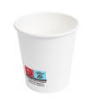 Vaso de cartón blanco 7 oz / 210 ml Ø  7,2/5,3 x 7,8 cm 260 + PE 18 g/m²