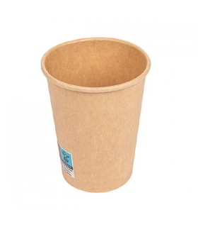 Vaso de cartón kraft nature 7 oz / 210 ml Ø  7,2/5,3 x 7,8 cm 260 + PE 18 g/m²