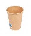 Vaso de cartón kraft nature 7 oz / 210 ml Ø  7,2/5,3 x 7,8 cm 260 + PE 18 g/m²