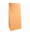 Bolsa SOS de papel kraft natural 15 + 10 x 32 cm 70gr/m2