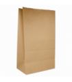 Bolsa SOS de papel kraft natural 25 + 15 x 43,5 cm 80 gr/m2