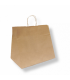 Bolsa SOS especial take away con asa rizada de papel kraft 32 + 21 x 28,5 cm 90 g/m2