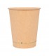 Vaso compostable de cartón kraft water base  8 oz / 240 ml Ø 8,0/5,6 x 9,2 cm