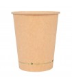 Vaso compostable de cartón kraft water base  8 oz / 240 ml Ø 8,0/5,6 x 9,2 cm