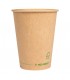 Vaso compostable de cartón kraft water base 12 oz / 360 ml Ø 9,0/6,0 x 11,0 cm