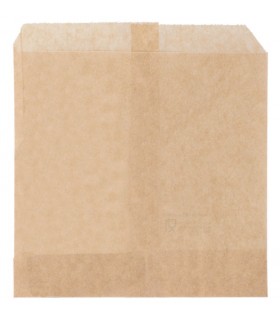 Bolsa abierta 2 lados para burger de papel antigrasa kraft  13 x 14 cm