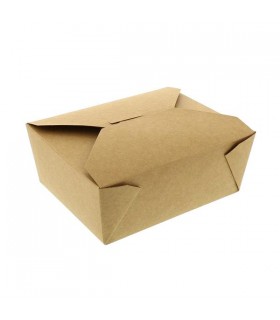 Caja americana estanca de folding reciclado rectangular kraft 19,5 x 13,9 x 6 cm 150 cl