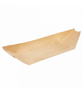 Barquilla hojuela de pino de madera natural 25 x 11 x 2,5 cm 600 ml